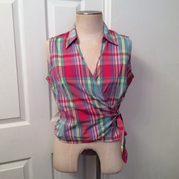 Liz Claiborne Tops - plaid top.